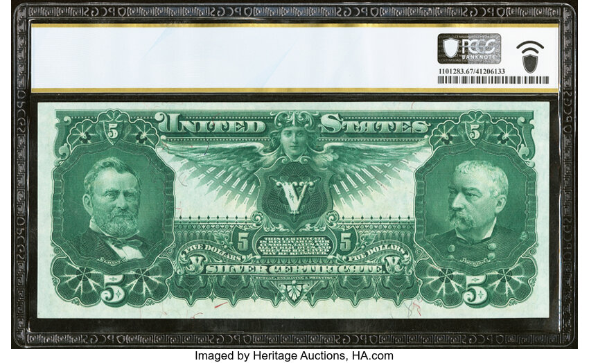 image for: Fr. 270 $5 1896 Silver Certificate PCGS Banknote Superb Gem Unc 67 PPQ....