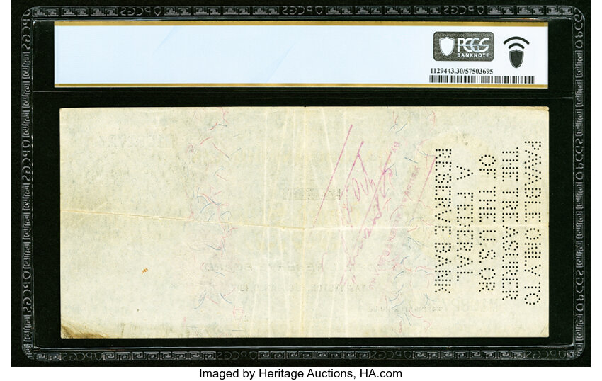 image for: Fr. 1225h $10,000 1900 Gold Certificate PCGS Banknote Very Fine 30....