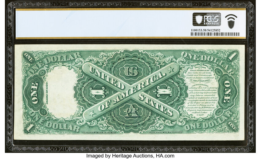 image for: Fr. 33 $1 1880 Legal Tender PCGS Banknote Choice AU 58 PPQ....