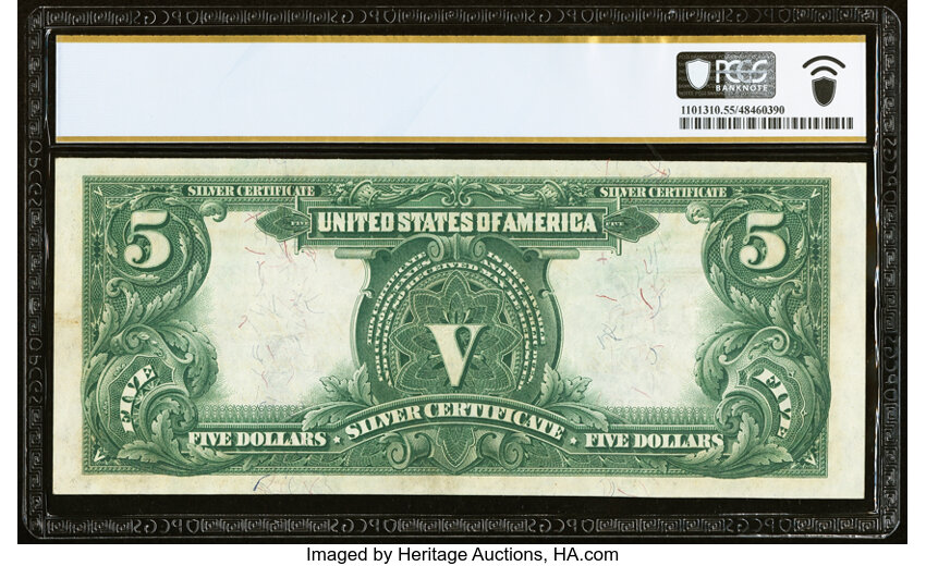 image for: Fr. 277 $5 1899 Silver Certificate PCGS Banknote About Unc 55 PPQ....