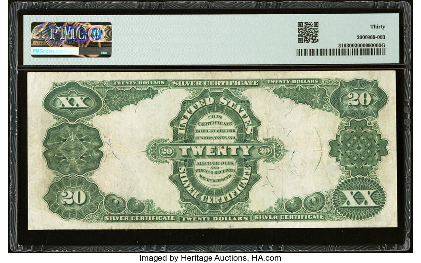 image for: Fr. 319 $20 1891 Silver Certificate PMG Very Fine 30....