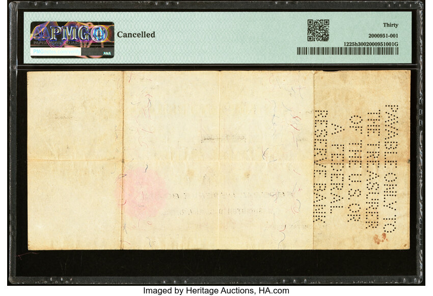 image for: Fr. 1225h $10,000 1900 Gold Certificate PMG Very Fine 30....