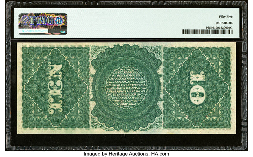 image for: Fr. 96 $10 1869 Legal Tender PMG About Uncirculated 55....