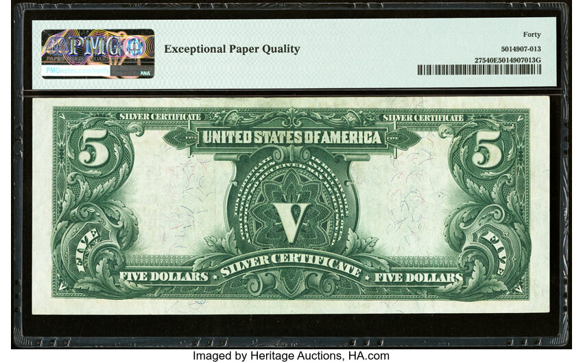 image for: Fr. 275 $5 1899 Silver Certificate PMG Extremely Fine 40 EPQ....