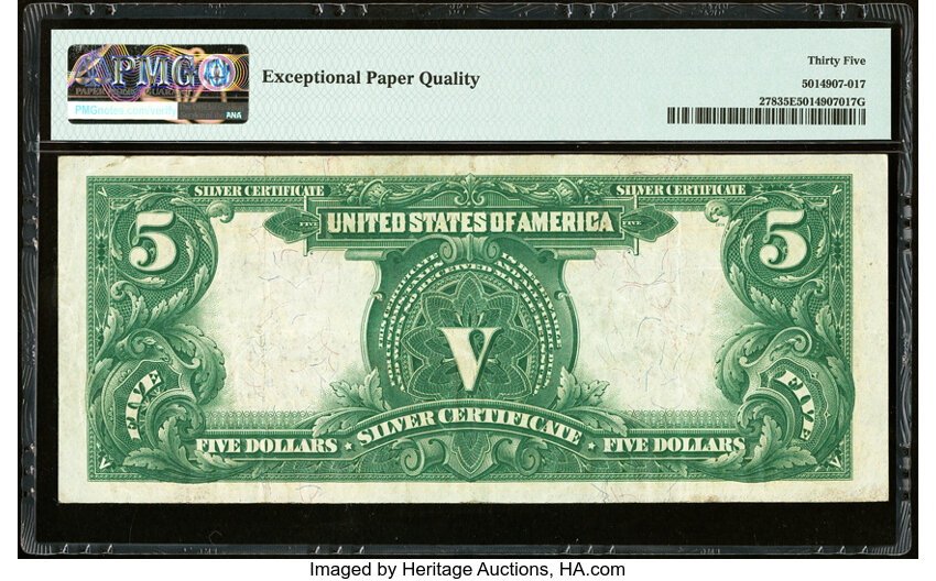 image for: Fr. 278 $5 1899 Silver Certificate PMG Choice Very Fine 35 EPQ....