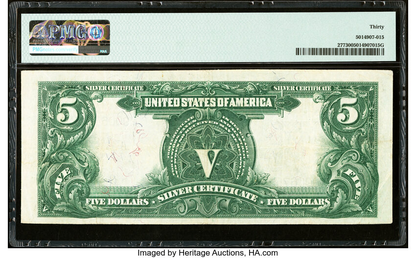 image for: Fr. 277 $5 1899 Silver Certificate PMG Very Fine 30....