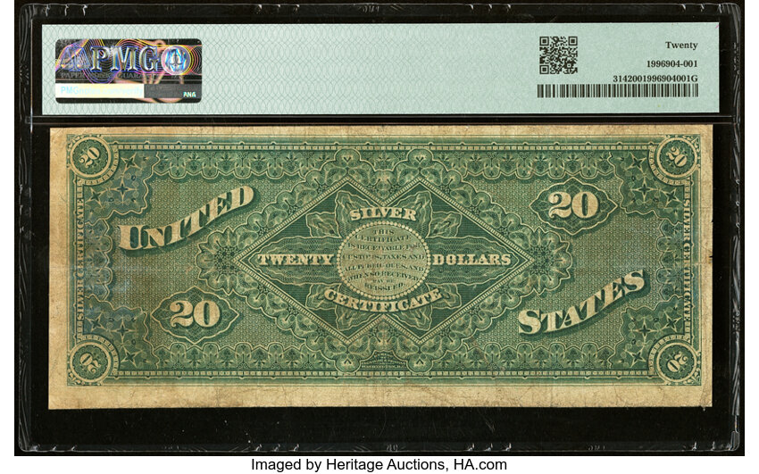 image for: Fr. 314 $20 1886 Silver Certificate PMG Very Fine 20....