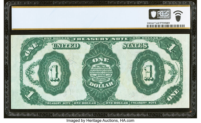 image for: Fr. 352 $1 1891 Treasury Note PCGS Banknote Choice Unc 63 PPQ....