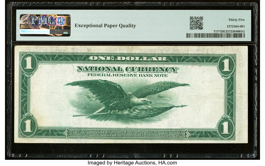 image for: Fr. 717* $1 1918 Federal Reserve Bank Star Note PMG Choice Very Fine 35 EPQ....