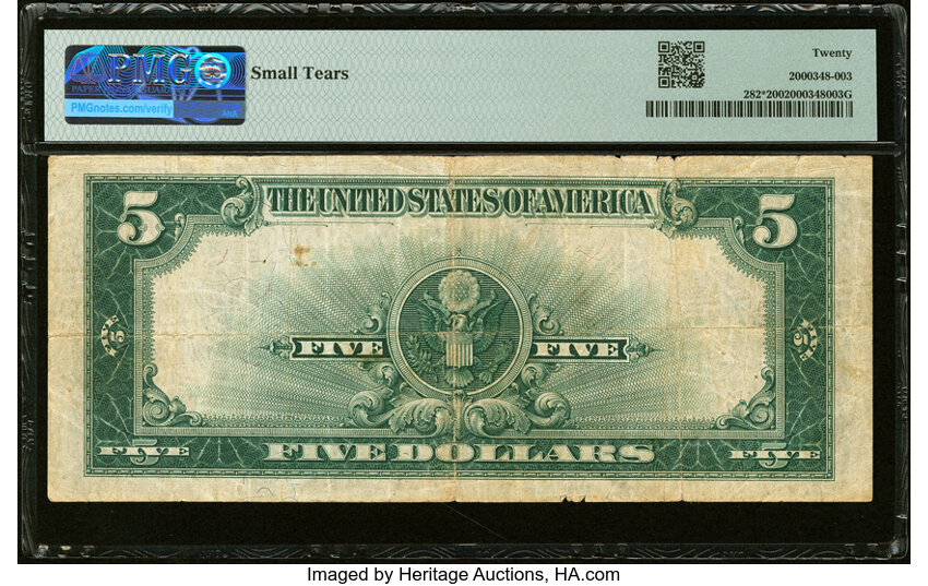 image for: Fr. 282* $5 1923 Silver Certificate Star Note PMG Very Fine 20....