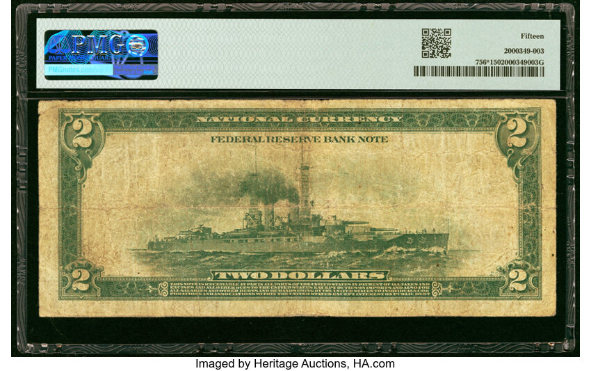 image for: Fr. 756* $2 1918 Federal Reserve Bank Star Note PMG Choice Fine 15....