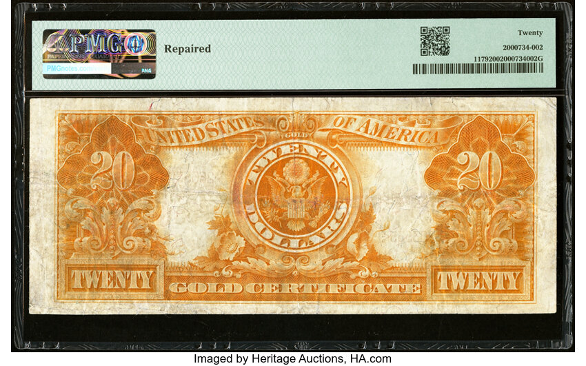 image for: Fr. 1179 $20 1905 Gold Certificate PMG Very Fine 20....