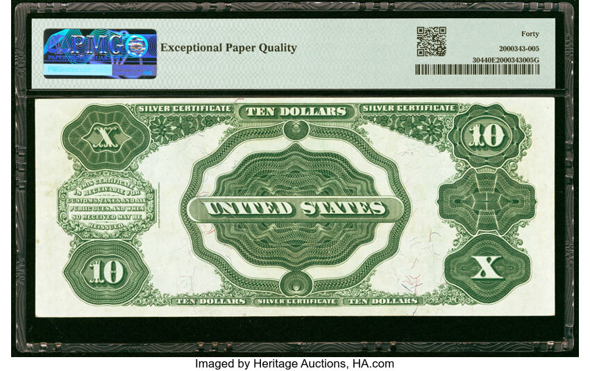 image for: Fr. 304 $10 1908 Silver Certificate PMG Extremely Fine 40 EPQ....