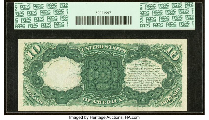 image for: Fr. 111 $10 1880 Legal Tender PCGS Gem New 66PPQ....