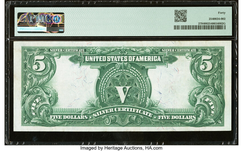image for: Fr. 279 $5 1899 Silver Certificate PMG Extremely Fine 40....