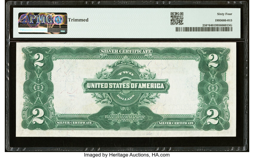 image for: Fr. 258* $2 1899 Silver Certificate Star Note PMG Choice Uncirculated 64....