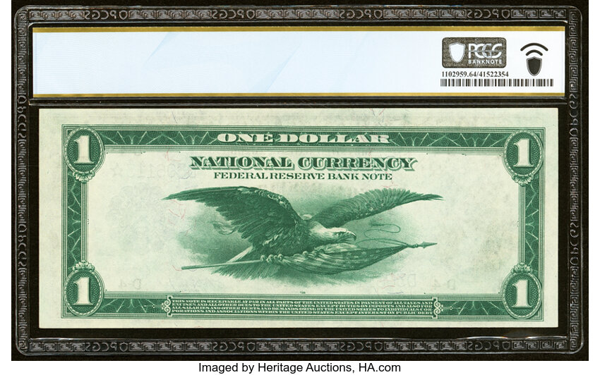 image for: Fr. 720* $1 1918 Federal Reserve Bank Star Note PCGS Banknote Choice Unc 64 PPQ....