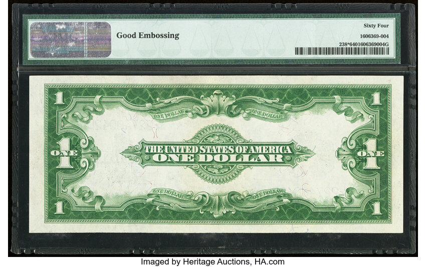 image for: Fr. 238* $1 1923 Silver Certificate Star Note. PMG Choice Uncirculated 64....