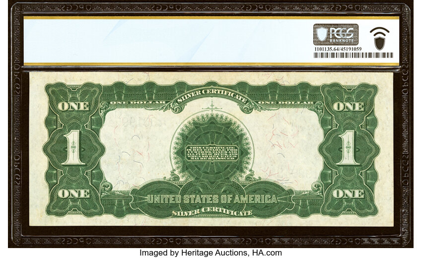 image for: Fr. 233* $1 1899 Silver Certificate Star Note. PCGS Banknote Choice Unc 64....