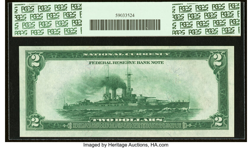 image for: Fr. 759 $2 1918 Federal Reserve Bank Note PCGS Gem New 65PPQ....