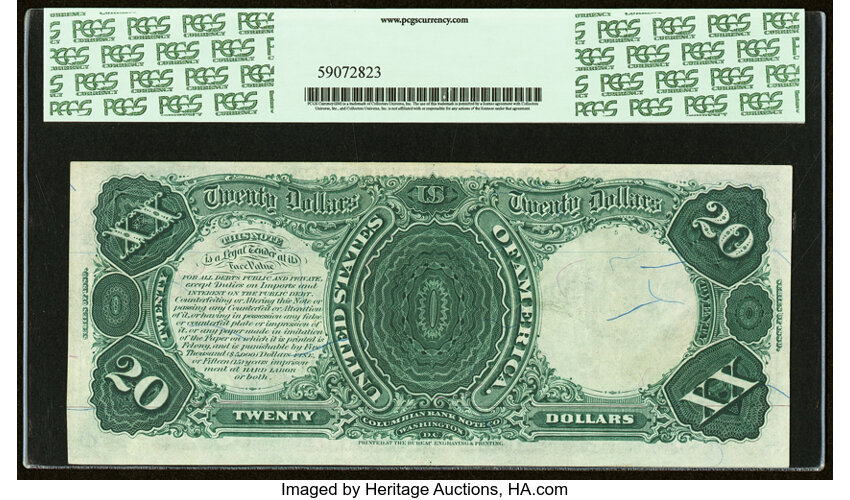 image for: Fr. 132 $20 1880 Legal Tender PCGS Extremely Fine 45PPQ....