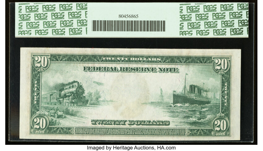 image for: Fr. 986 $20 1914 Federal Reserve Note PCGS Gem New 65PPQ....