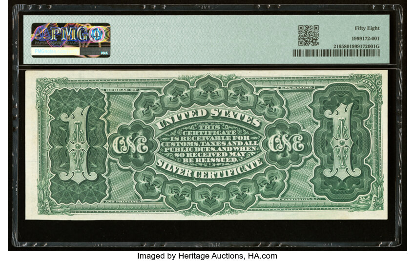 image for: Fr. 216 $1 1886 Silver Certificate PMG Choice About Unc 58....