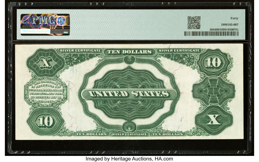 image for: Fr. 304 $10 1908 Silver Certificate PMG Extremely Fine 40....