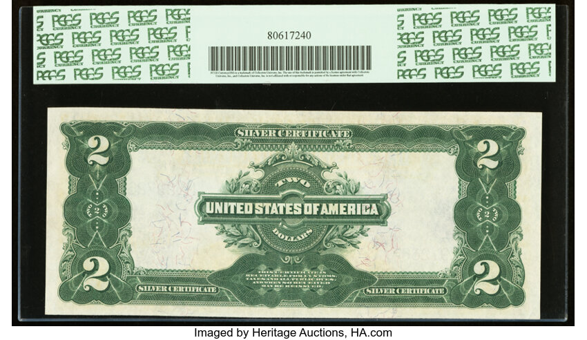 image for: Fr. 254 $2 1899 Silver Certificate PCGS Choice About New 55PPQ....