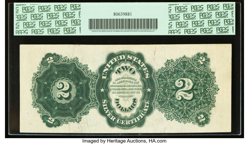 image for: Fr. 245 $2 1891 Silver Certificate PCGS Extremely Fine 45PPQ....