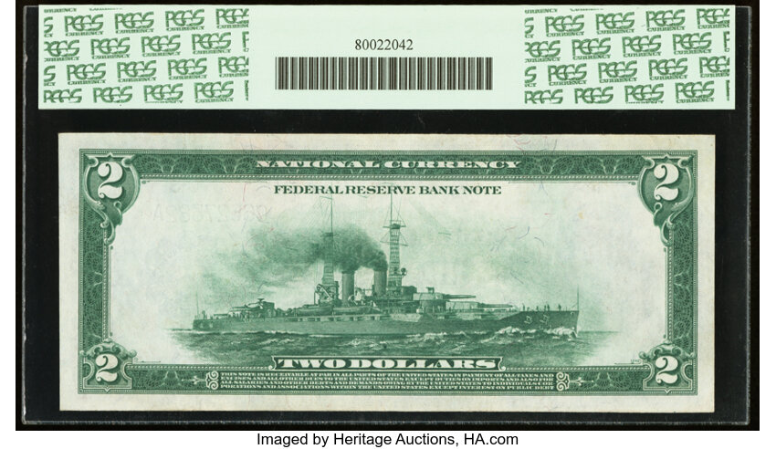 image for: Fr. 756 $2 1918 Federal Reserve Bank Note PCGS Choice About New 55....