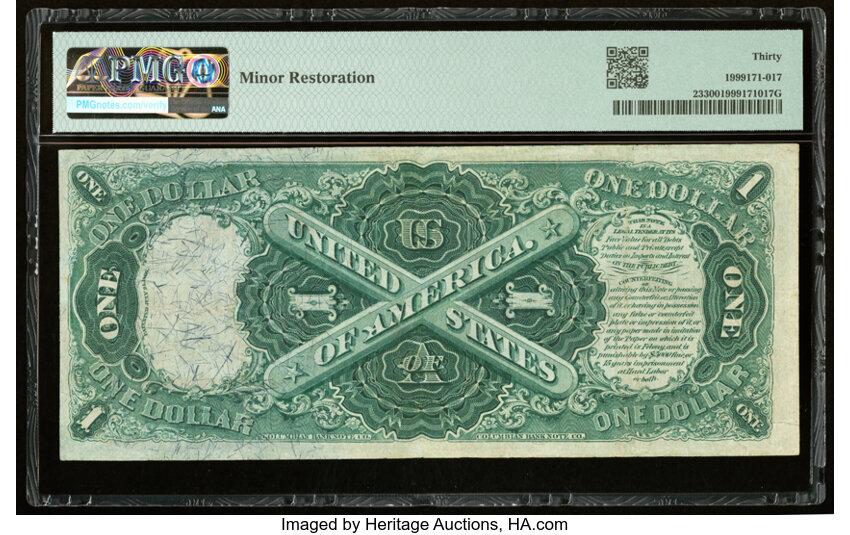 image for: Fr. 23 $1 1875 Series C Legal Tender PMG Very Fine 30....