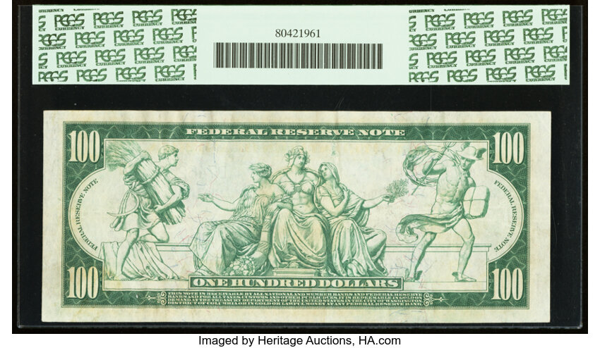 image for: Fr. 1096 $100 1914 Federal Reserve Note PCGS Very Fine 35PPQ....