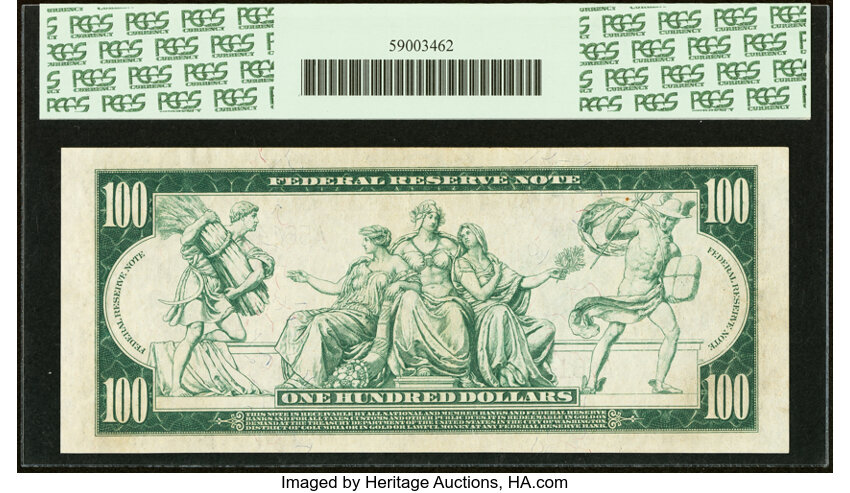 image for: Fr. 1087 $100 1914 Federal Reserve Note PCGS Choice New 63PPQ....