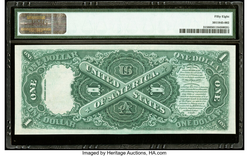 image for: Fr. 31 $1 1880 Legal Tender PMG Choice About Unc 58....