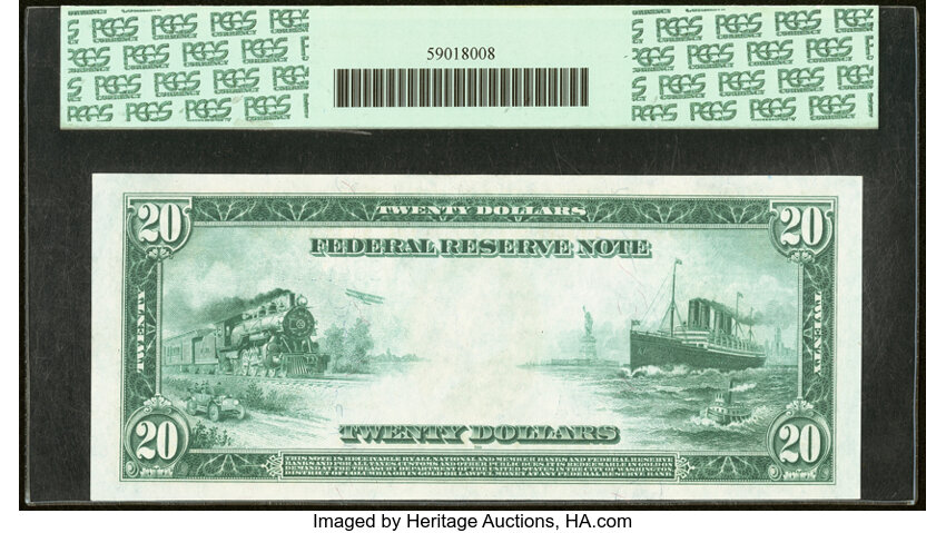 image for: Fr. 994 $20 1914 Federal Reserve Note PCGS Gem New 65....