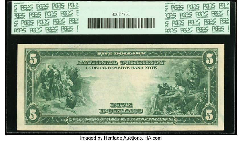 image for: Fr. 784 $5 1918 Federal Reserve Bank Note PCGS Extremely Fine 45PPQ....