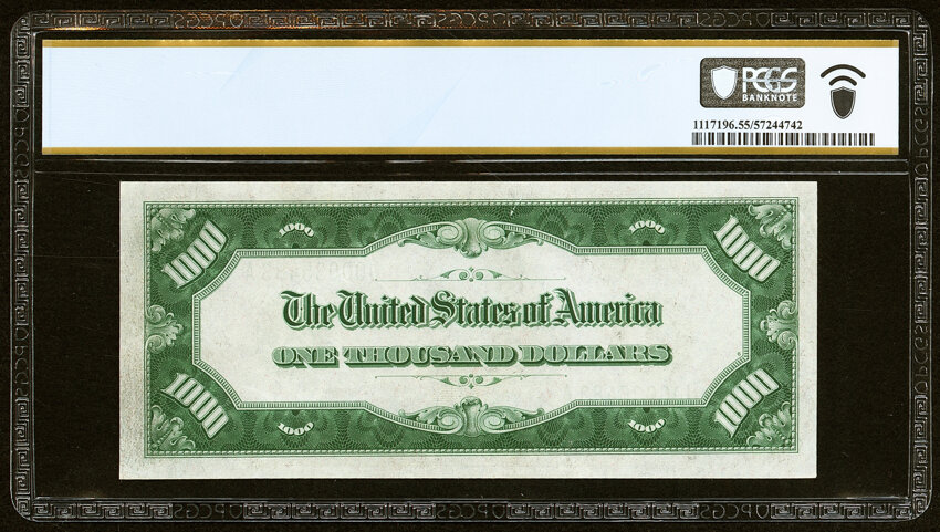 image for: Fr. 2212-J $1,000 1934A Federal Reserve Note. PCGS Banknote About Unc 55....