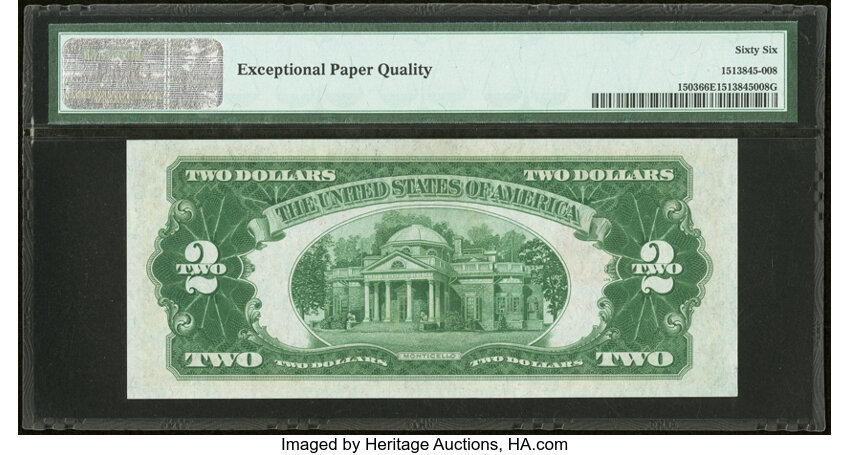 image for: Fr. 1503 $2 1928B Legal Tender Note. PMG Gem Uncirculated 66 EPQ....