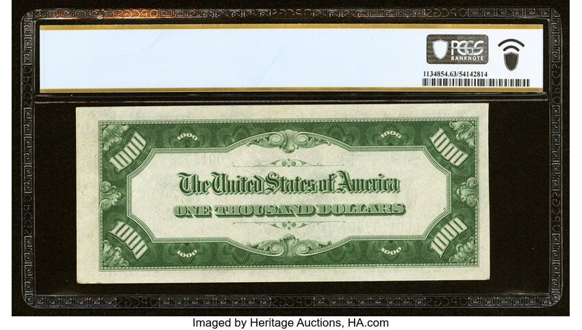 image for: Fr. 2211-F $1,000 1934 Mule Federal Reserve Note. PCGS Banknote Choice Unc 63....