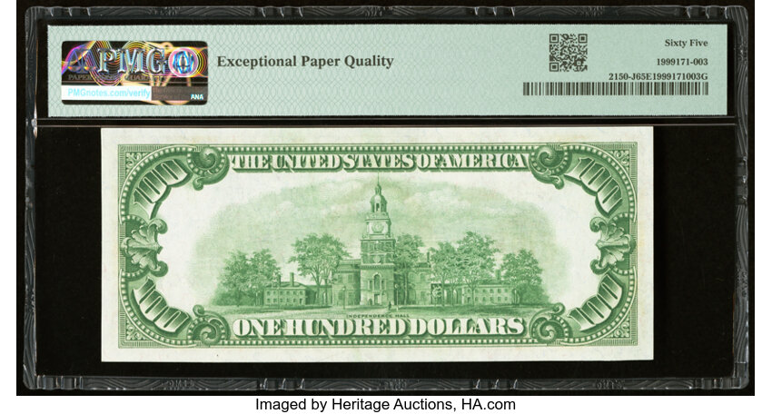 image for: Fr. 2150-J $100 1928 Federal Reserve Note. PMG Gem Uncirculated 65 EPQ....
