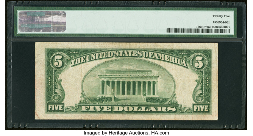 image for: Fr. 1960-F* $5 1934D Federal Reserve Star Note. PMG Very Fine 25....