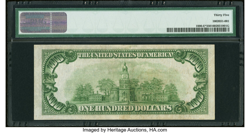 image for: Fr. 1890-E* $100 1929 Federal Reserve Bank Star Note. PMG Choice Very Fine 35....