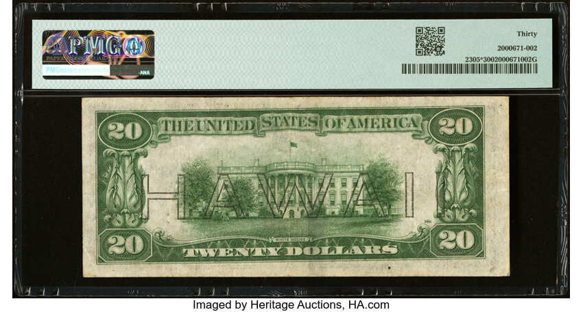 image for: Fr. 2305* $20 1934A Hawaii Federal Reserve Star Note. PMG Very Fine 30....