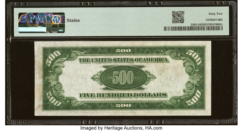 image for: Fr. 2202-D $500 1934A Federal Reserve Note. PMG Uncirculated 62....
