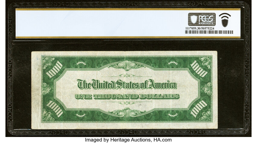 image for: Fr. 2210-L $1,000 1928 Federal Reserve Note. PCGS Banknote Very Fine 30....
