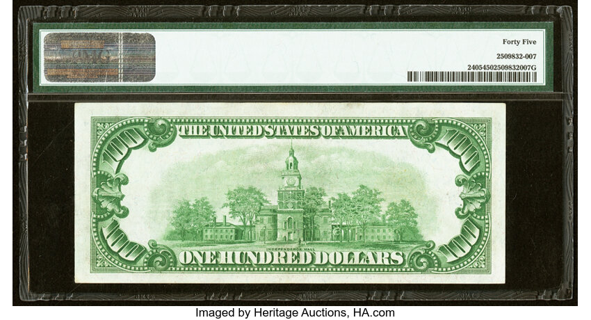 image for: Fr. 2405 $100 1928 Gold Certificate. PMG Choice Extremely Fine 45....