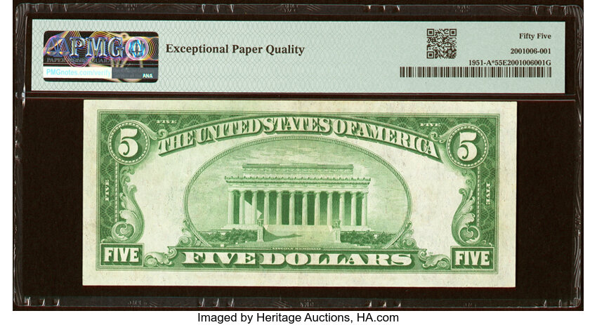 image for: Fr. 1951-A* $5 1928A Federal Reserve Star Note. PMG About Uncirculated 55 EPQ....