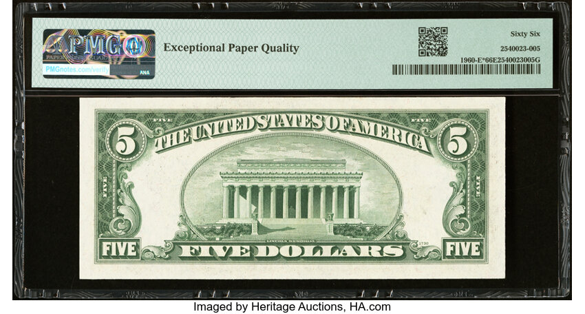 image for: Fr. 1960-E* $5 1934D Federal Reserve Star Note. PMG Gem Uncirculated 66 EPQ....