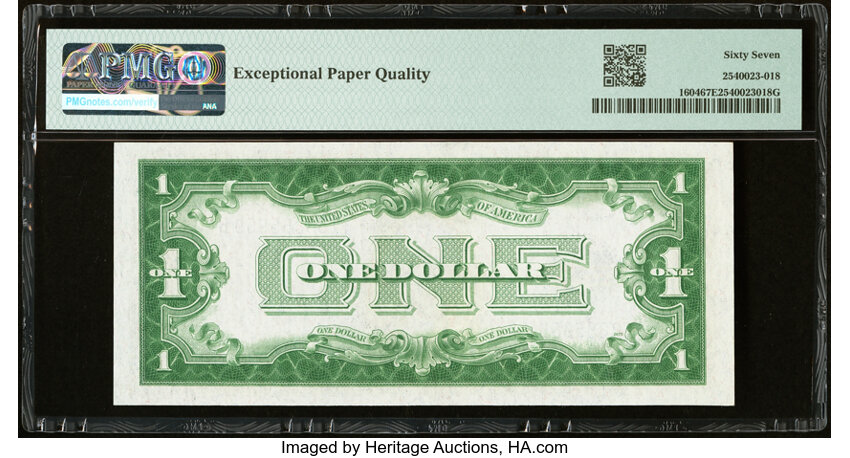 image for: Fr. 1604 $1 1928D Silver Certificate. I-B Block. PMG Superb Gem Unc 67 EPQ....